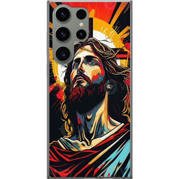 Samsung Galaxy S23 Ultra Gjennomsiktig deksel Jesus & Kort - r