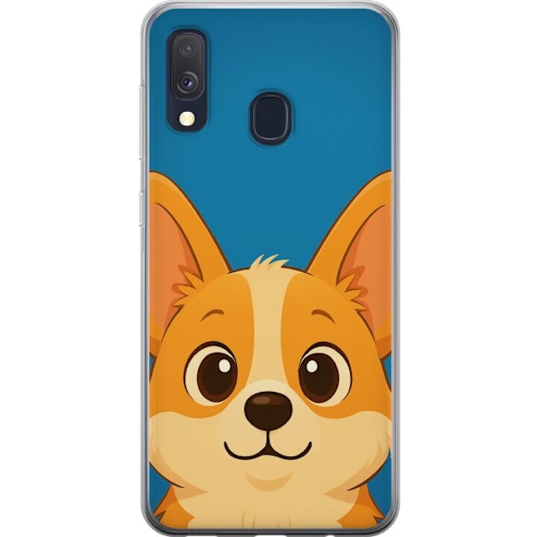 Samsung Galaxy A40 Gennemsigtig cover Hello Corgi