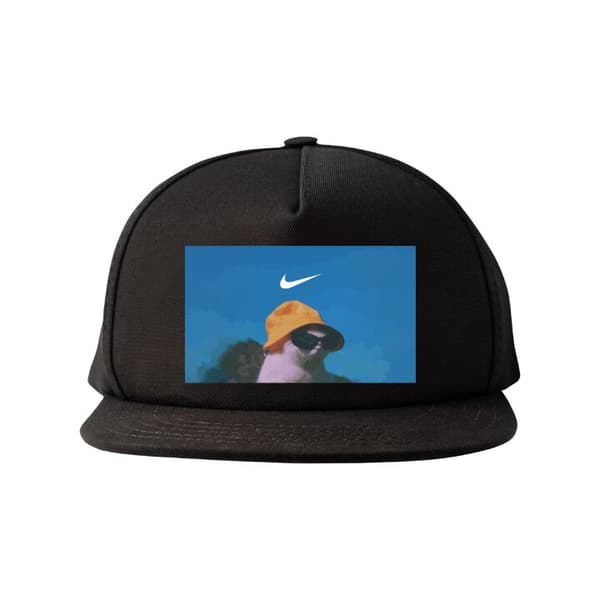 Snapback-lue svart one size