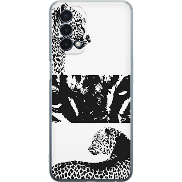OnePlus Nord N200 5G Läpinäkyvä kuori Leopard Faces