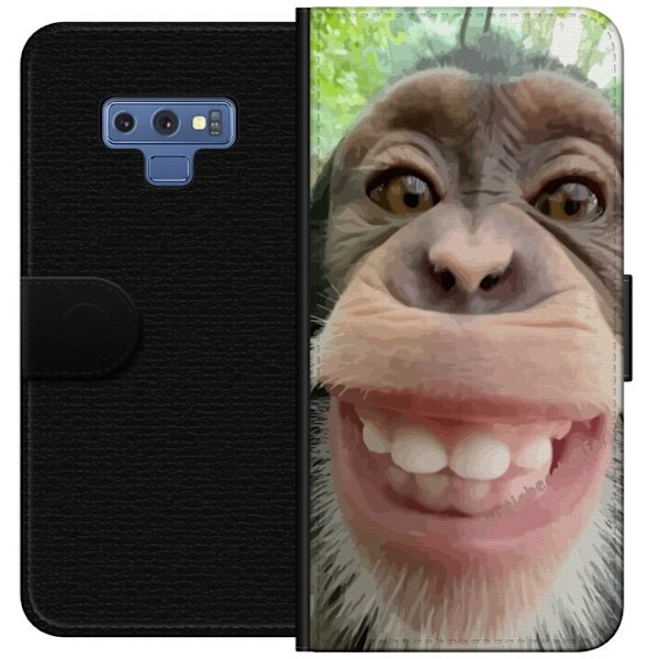 Samsung Galaxy Note9 Lompakkokotelo Simpanssi Selfie Rauhallinen Graafinen Suunnittelu Apinan Aihe Suosittu Urban Art Tyyli