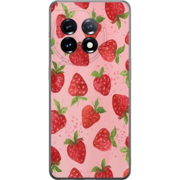 OnePlus 11R Genomskinligt Skal Strawberry Dreams – jordgubbs