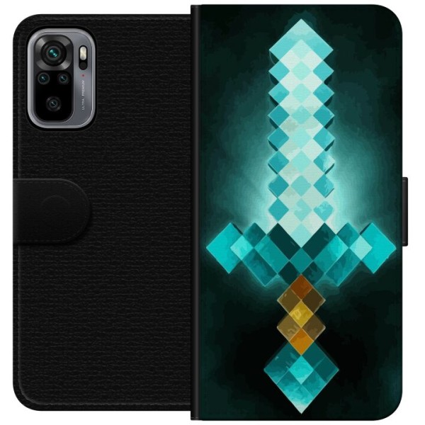 Xiaomi Redmi Note 10S Lommeboketui Minecraft sverd