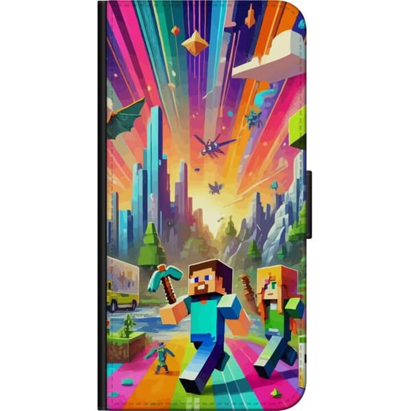 Kompatibel Tegnebogsetui til OnePlus 9 Pro Fortnite vs Minecraft
