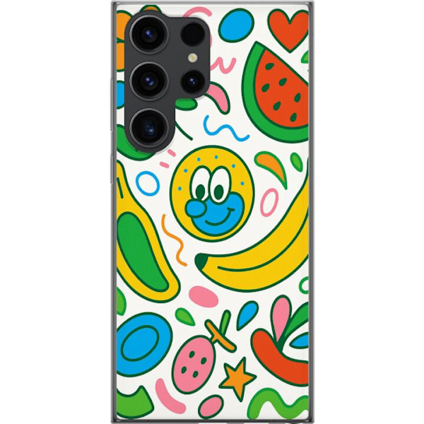 Samsung Galaxy S24 Ultra Gennemsigtig cover Sommerfugle Slør