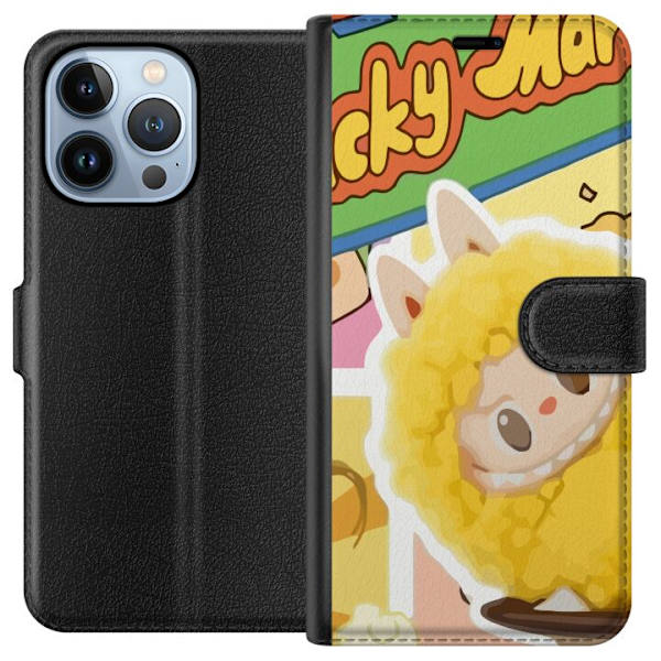 Apple iPhone 13 Pro Lompakkokotelo Labubu Wacky Mart Pop Mart -sarjan keräilyfiguuri Söpö Muotoilu Suosittu Teemalelu Sarja Luova Taidelelu