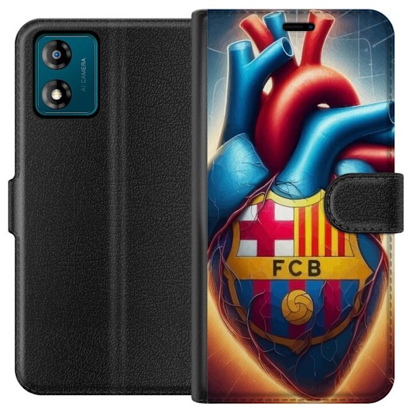 Motorola Moto E13 Plånboksfodral FCB Hjärta