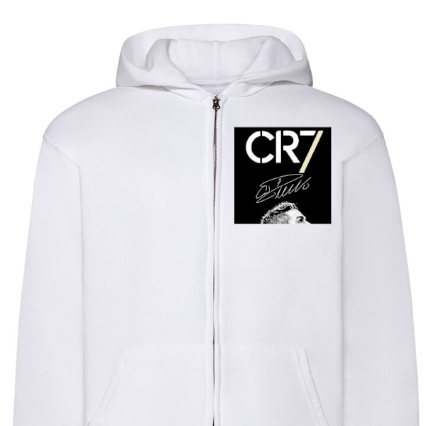 Zip-Hoodie | Huvtröja med Dragkedja för Vuxna CR7 Ronaldo vit L