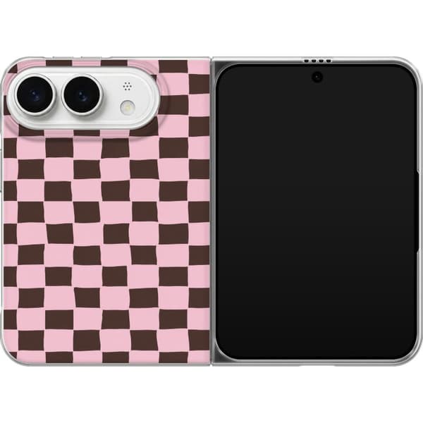 Kompatibelt Mobilskal till Apple iPhone Duo Rosa schackrutor rosa