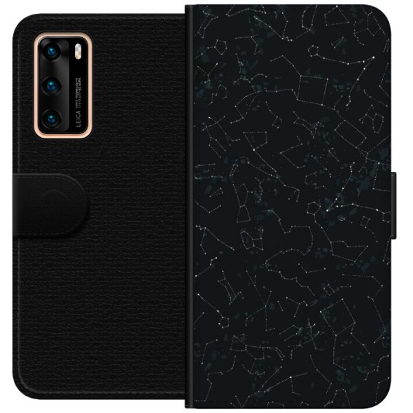 Huawei P40 Lompakkokotelo Tähtitaivas