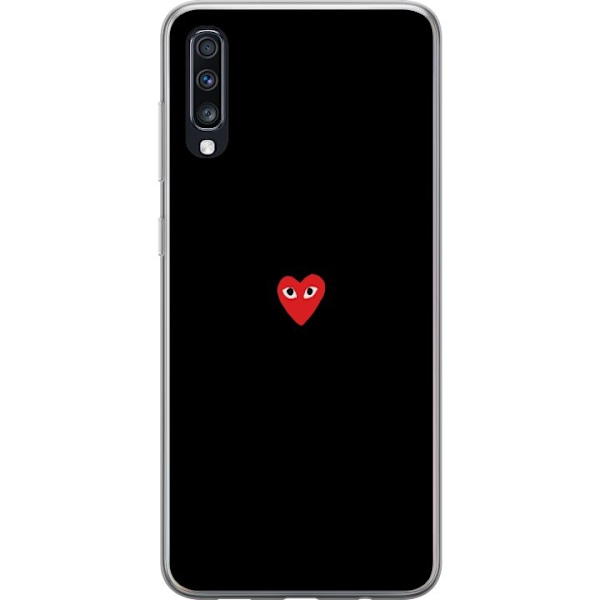 Samsung Galaxy A70 Läpinäkyvä kuori Sydän