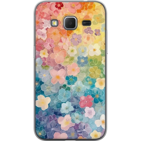 Samsung Galaxy Core Prime Gennemsigtig cover Små blomster