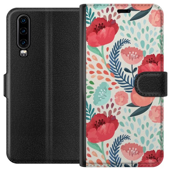 Huawei P30 Plånboksfodral Växtliv
