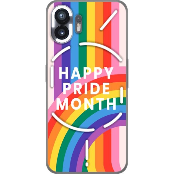 Nothing Phone (2) Läpinäkyvä kuori Happy Pride Month