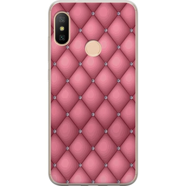 Xiaomi Redmi 6 Pro Gennemsigtig cover Unikt Lyserød Mønster