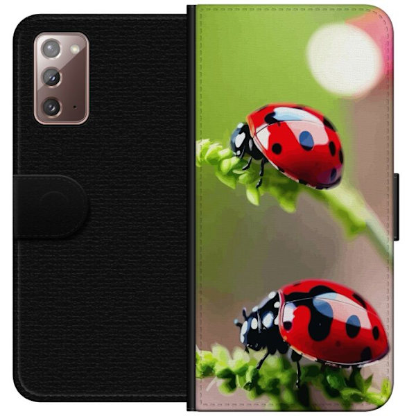 Samsung Galaxy Note20 Lompakkokotelo Leppäkerttu Hyönteinen Onni Symboli Luontoaihe Suosittu Graafinen Motiivi Koristelu Kesäkiertue