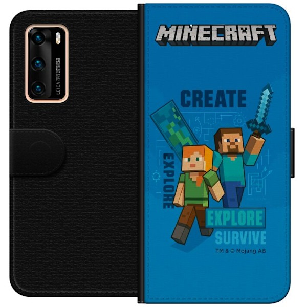 Huawei P40 Tegnebogsetui Minecraft Huler