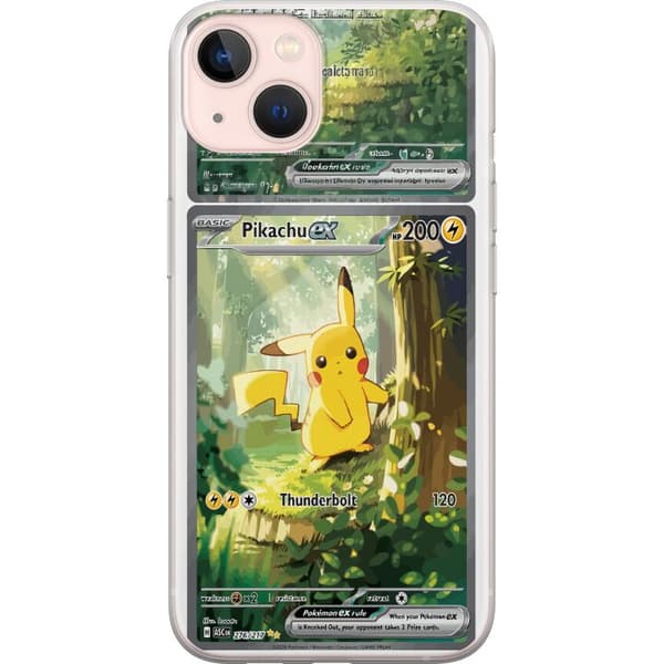 Yhteensopiva Puhelinkuori Apple iPhone 13 mini Pikachu vihreä