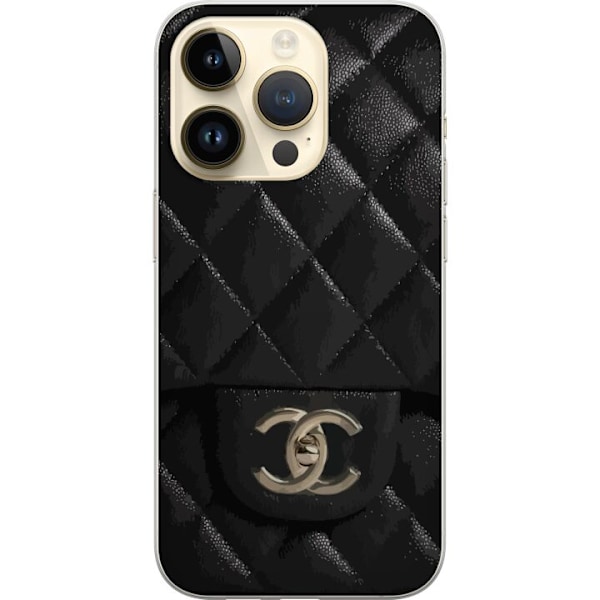 Apple iPhone 14 Pro Genomskinligt Skal Chanel Black