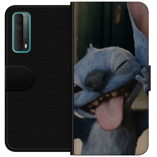 Huawei P smart 2021 Plånboksfodral Stitch Söt Alien – Blå Favorit från Yttre Rymden