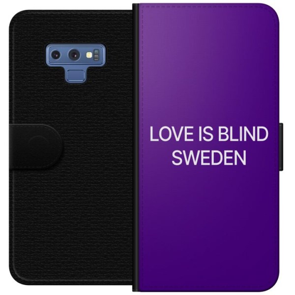 Samsung Galaxy Note9 Lompakkokotelo Rakkaus on sokea