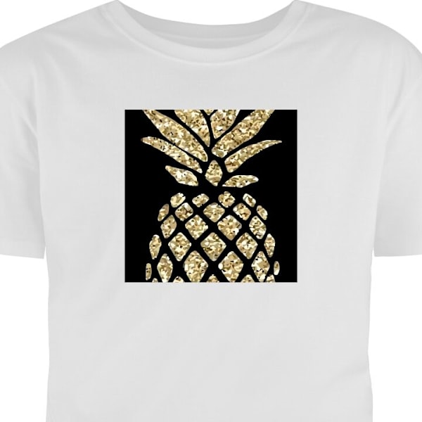 Børne T-shirt | Behagelig T-shirt til Børn Ananas hvid 7-8 År