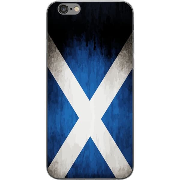 Kompatibelt Mobildeksel til Apple iPhone 6 Plus Skottlands flagg med grunge effekt og blå hvit design blå