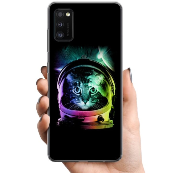 Samsung Galaxy A41 TPU Mobilskal Space Cat