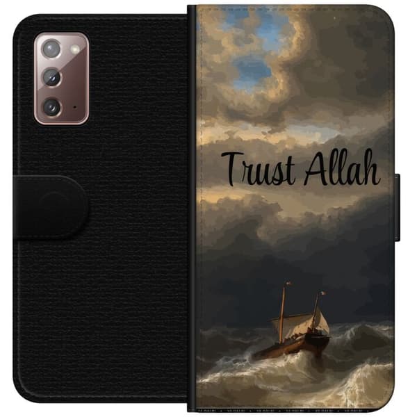 Kompatibel Tegnebogsetui til Samsung Galaxy Note20 Trust Allah över stormigt hav brun