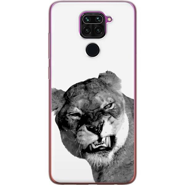 Xiaomi Redmi Note 9 Genomskinligt Skal Lejon Konst Artistiskt Djurmotiv Afrikanskt Stil Djungel Känsla Grafiskt Motiv Hemdekor Djurtema