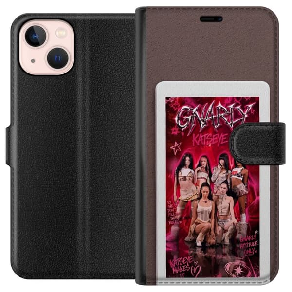 Kompatibelt Plånboksfodral till Apple iPhone 13 KATSEYE rosa