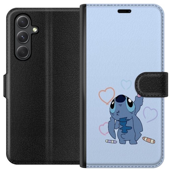 Samsung Galaxy A25 Tegnebogsetui Stitch Hjerter