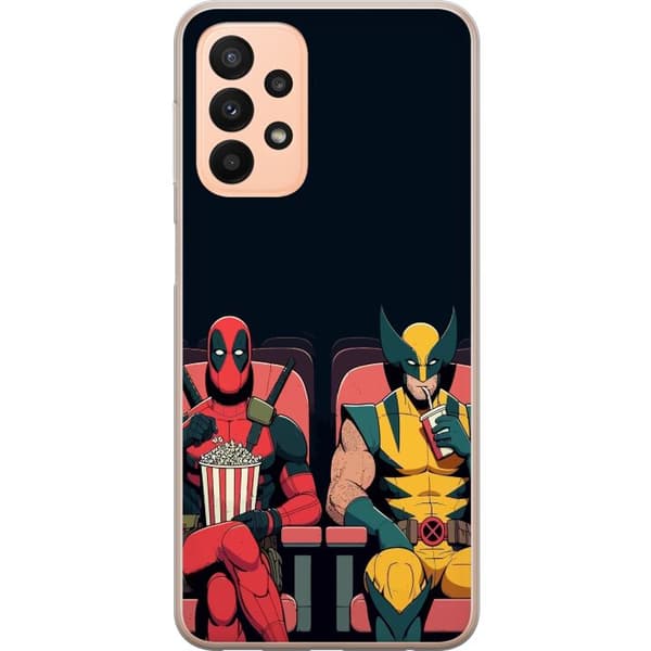 Kompatibelt Mobildeksel til Samsung Galaxy A23 Deadpool & Wolverine