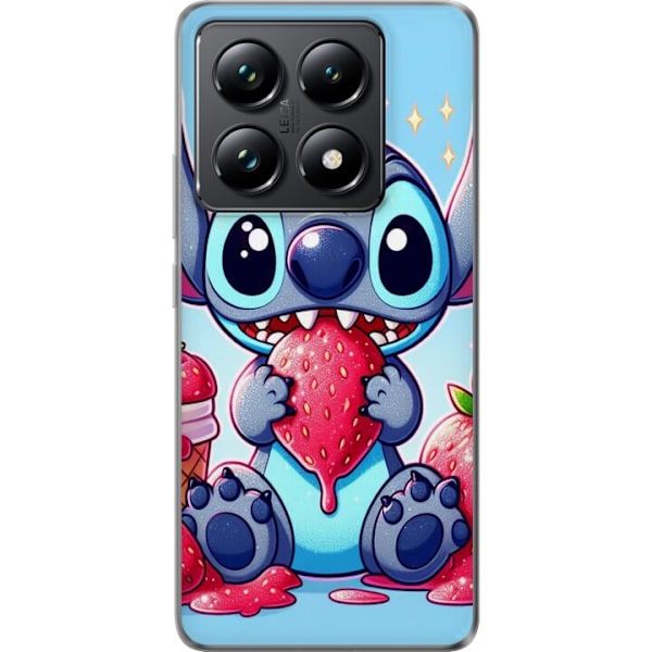 Xiaomi 14T Läpinäkyvä kuori Strawberry Stitch