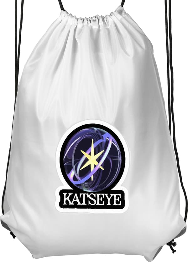 Gympose Hvit Katseye kosmisk stjernesymbol med lilla planet og lysende gul stjerne hvit Barn