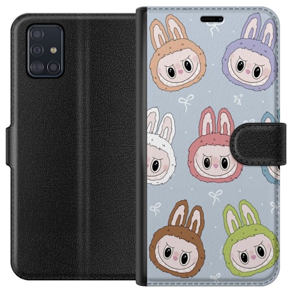 Samsung Galaxy A51 Lompakkokotelo Pastel Labubu