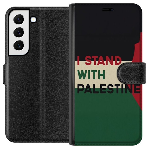 Samsung Galaxy S22+ 5G Plånboksfodral Stand with Palestine – solidaritetsdesign med starkt budskap