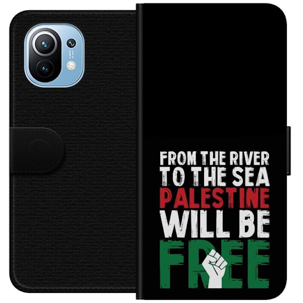 Xiaomi Mi 11 Plånboksfodral Free Palestine – politiskt statement med kraftfullt grafiskt uttryck
