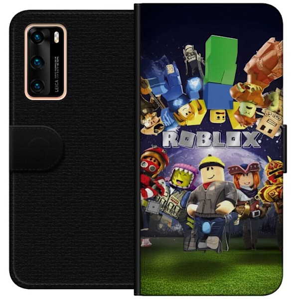 Huawei P40 Plånboksfodral Roblox Värld – Gamingäventyr för Barn & Ungdomar