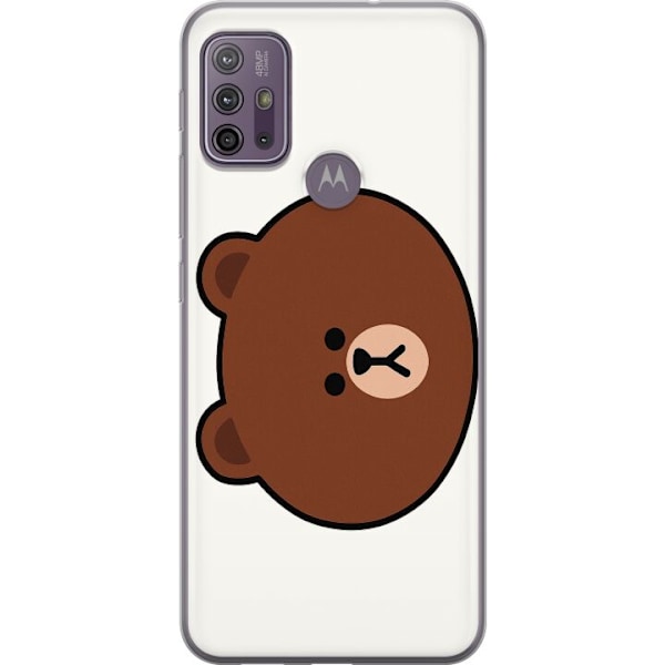 Motorola Moto G10 Genomskinligt Skal line friends brown