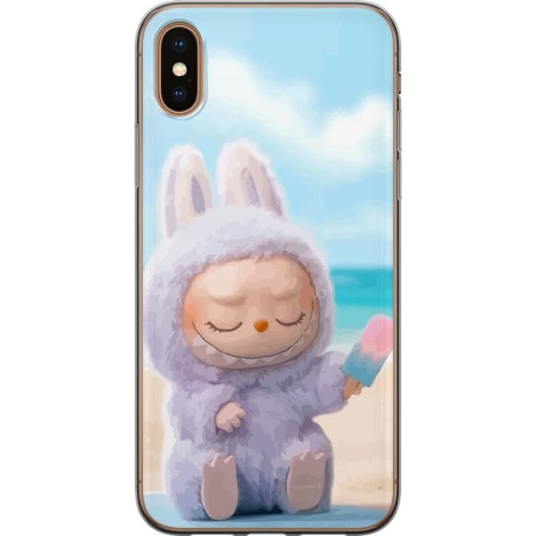 Apple iPhone XS Läpinäkyvä kuori Labubu Vaaleanpunainen Tun