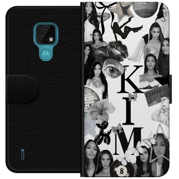 Motorola Moto E7 Plånboksfodral Kim Kardashian – Aesthetic