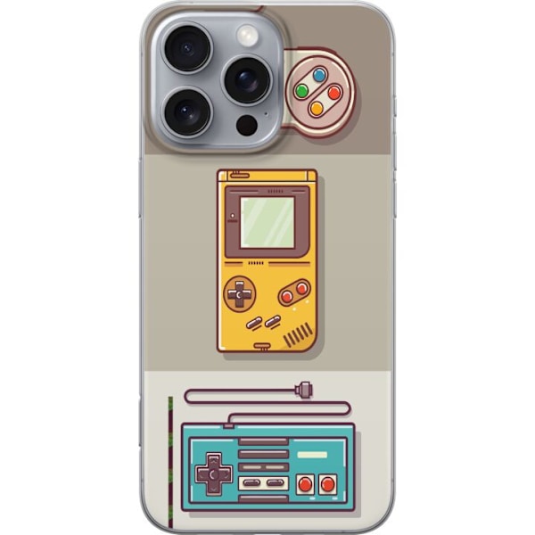 Apple iPhone 16 Pro Max Genomskinligt Skal Nintendo Retro