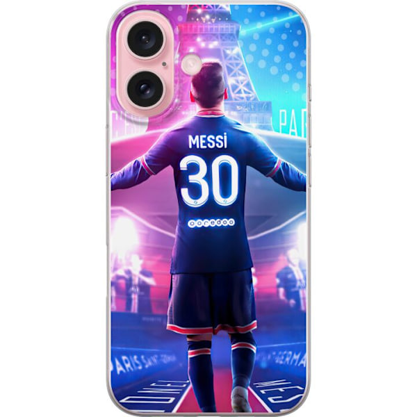 Apple iPhone 16 Genomskinligt Skal Messi