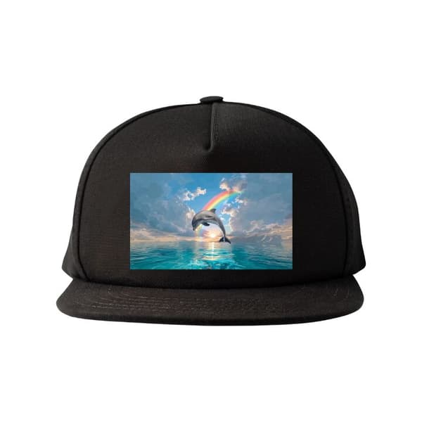 Snapback-lue svart one size