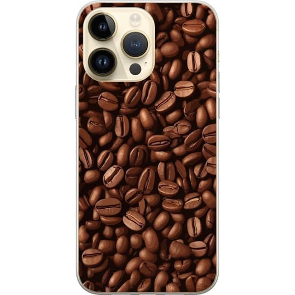 Kompatibelt Mobildeksel til Apple iPhone 14 Pro Max Kaffebönor närbild brun