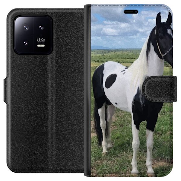 Xiaomi 13 Tegnebogsetui Hestemagi - stiliseret hest i en rolig farveskala
