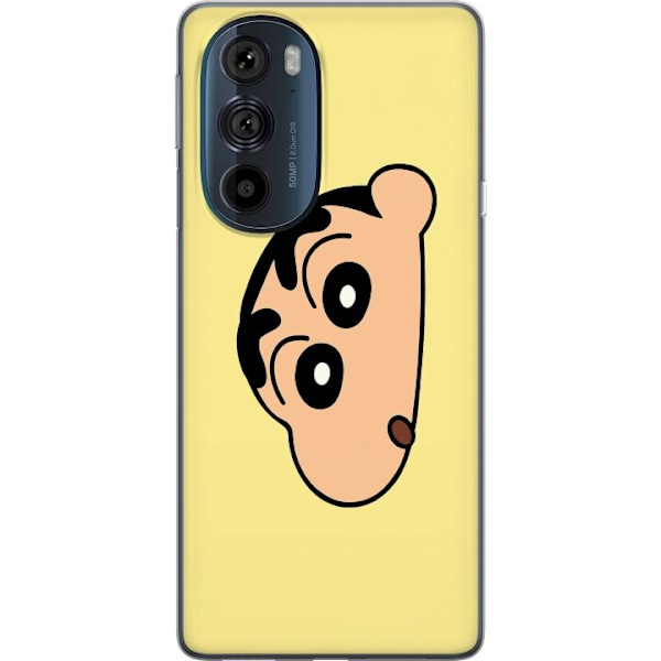 Motorola Edge 30 Pro Gennemsigtig cover Peeking Shinchan