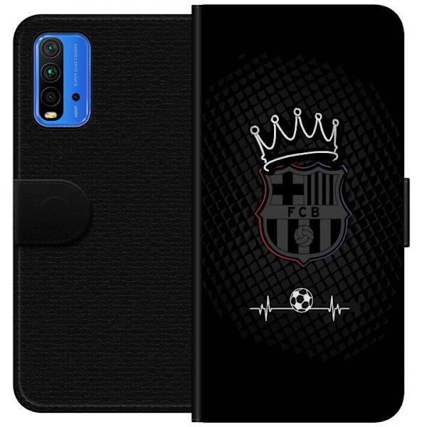 Xiaomi Redmi Note 9 4G Lompakkokotelo FC Barcelona Emblem Jalkapalloaihe Sininen Punainen Seuramerkki Katalonia La Liga Fanit Suosittu Ikoninen