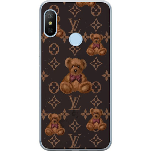 Xiaomi Mi A2 Lite Läpinäkyvä kuori Louis Vuitton Teddykarhu Kuvio Ylellinen Muotisuunnittelu Suosittu Motiivi Muoti-Trendi Ylelliset Asusteet